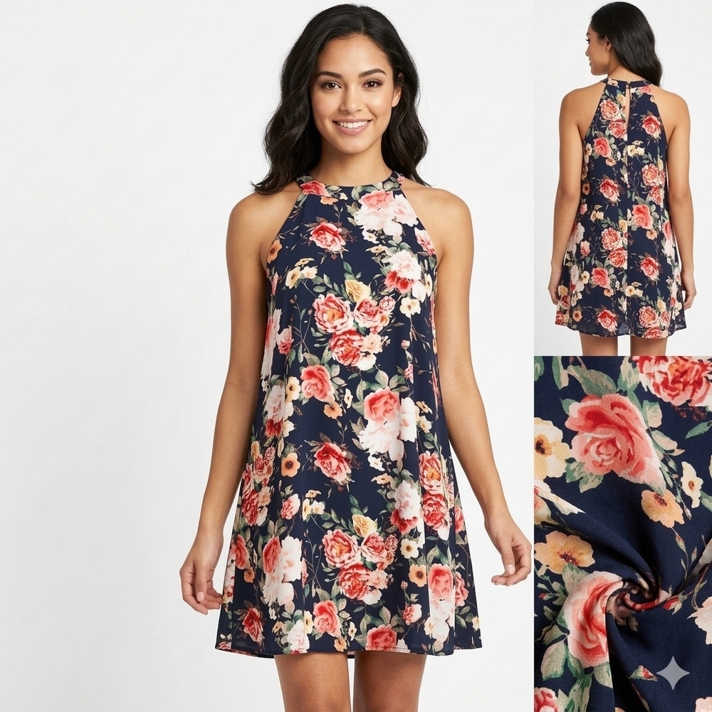 Sleeveless Floral Dress EUC 💗